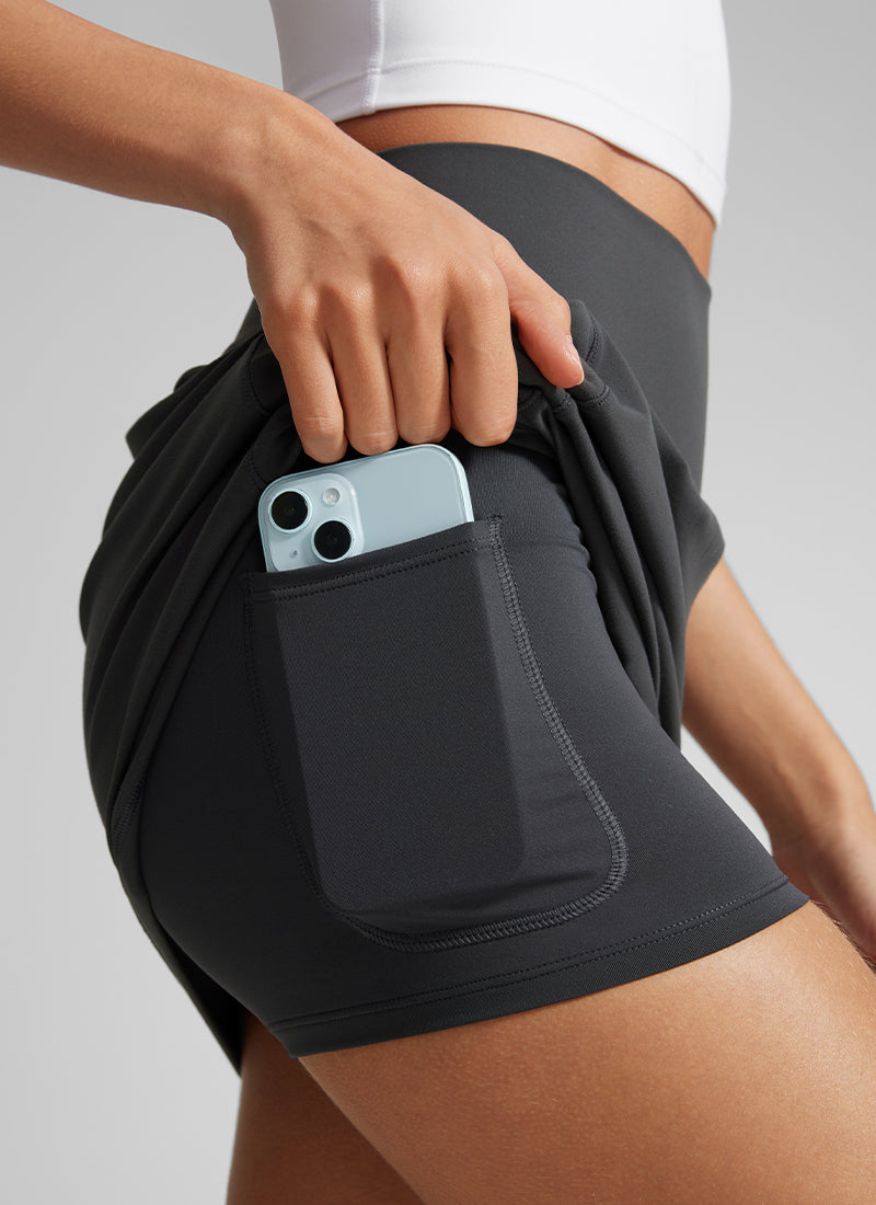 Butterlift® High Rise Pocket A Line Skirt 15''