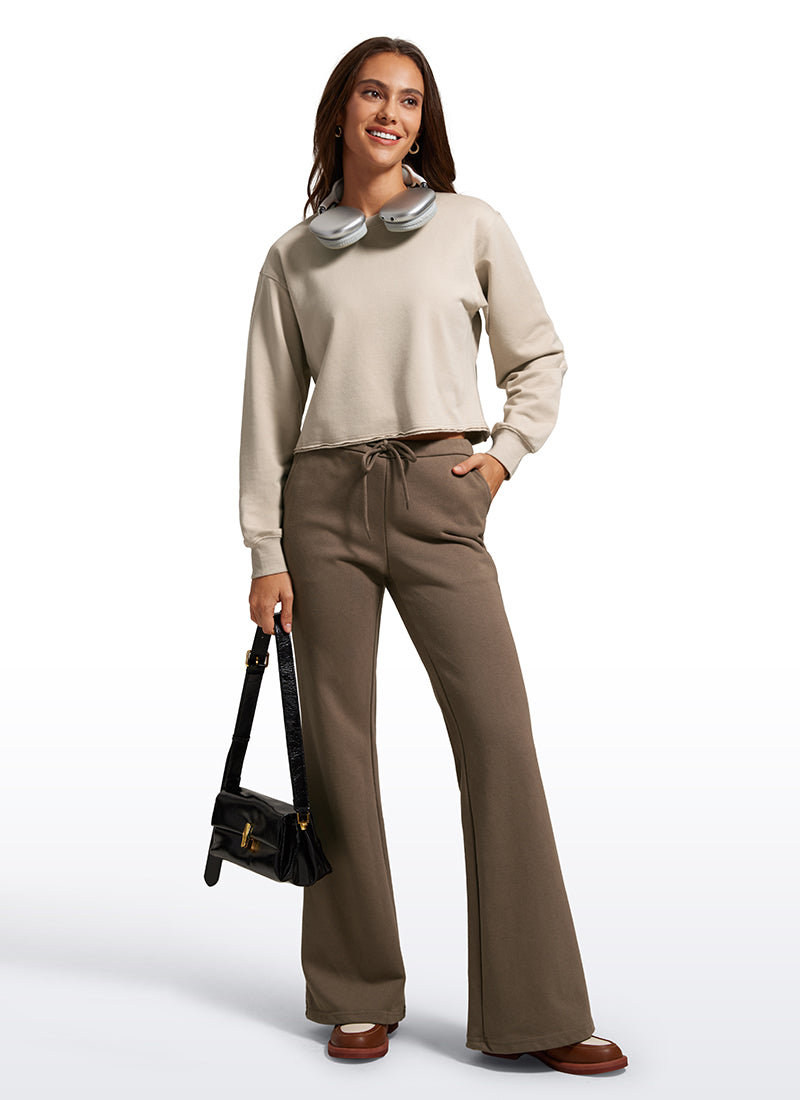 Amenity Double Raw Hem Sweatshirt