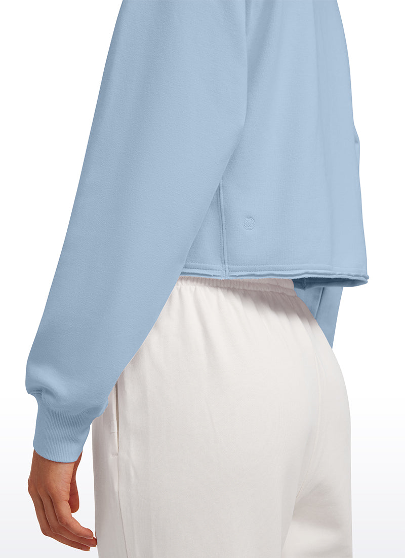 Amenity Double Raw Hem Sweatshirt