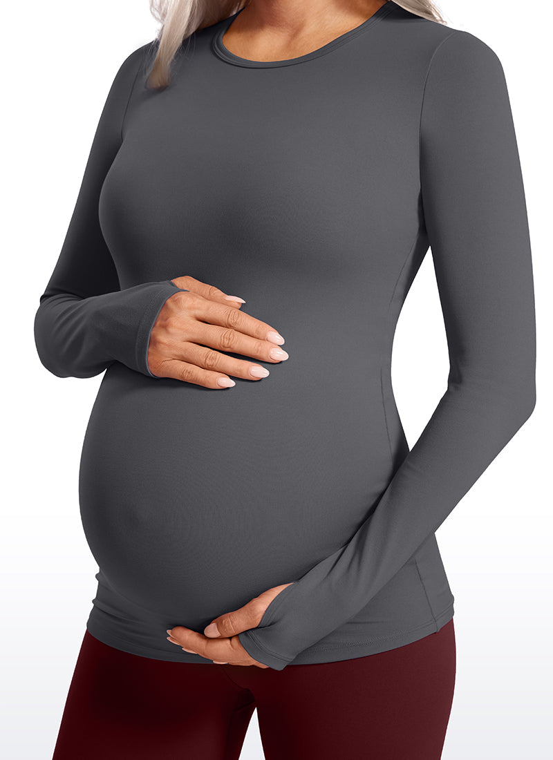 Butterluxe Maternity Crewneck Long Sleeve