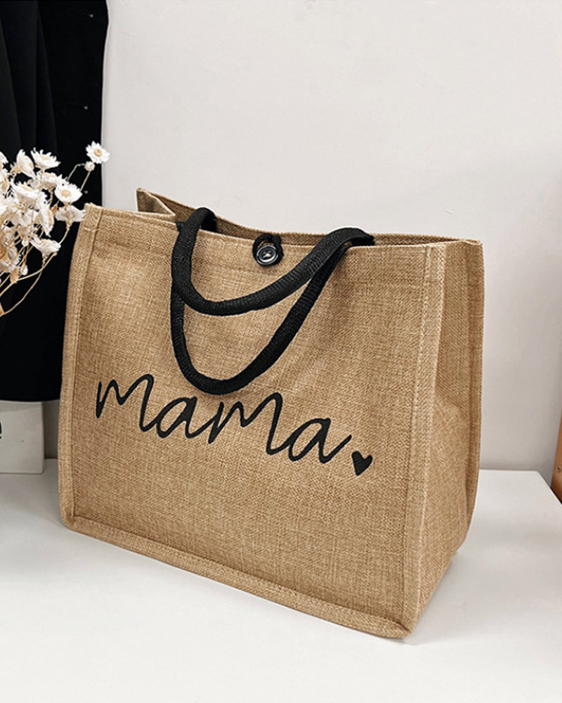 Portable Linen Large Capacity Shoulder Bag