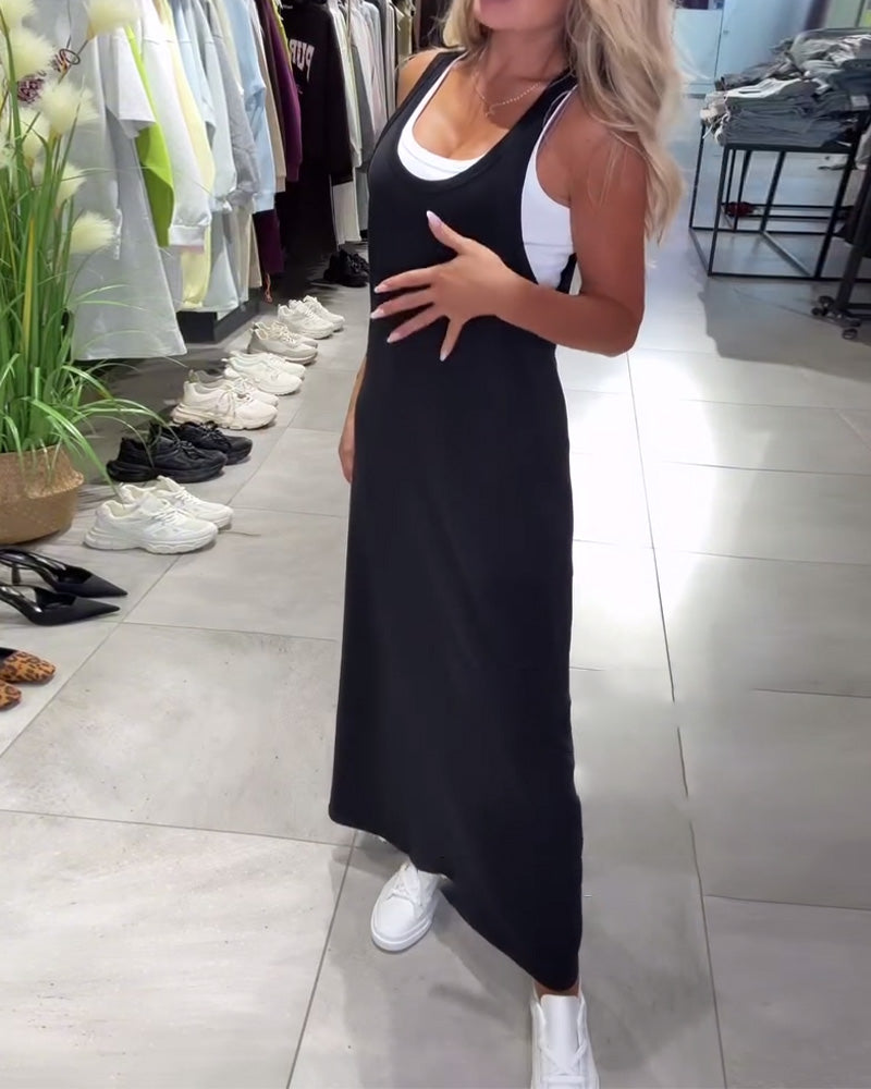 Slimming Suspender Casual Dress