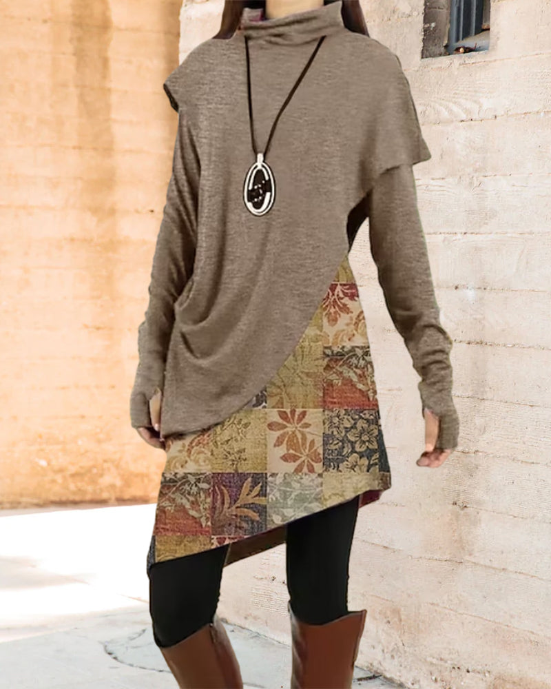 Retro Dress with Patchwork