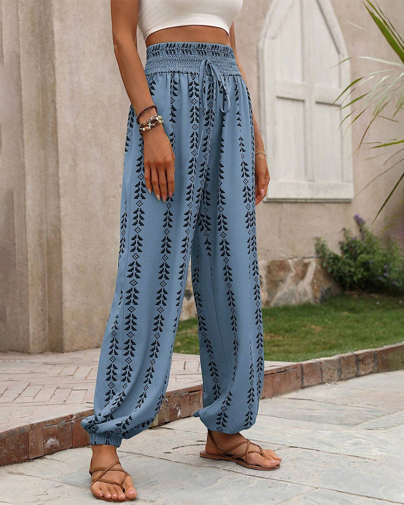 Geometric Print Casual Bloomers