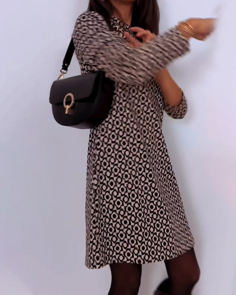 Commuting casual long sleeve dress