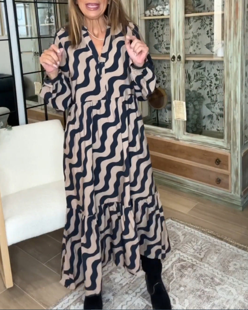 Printed Long Loose Dress