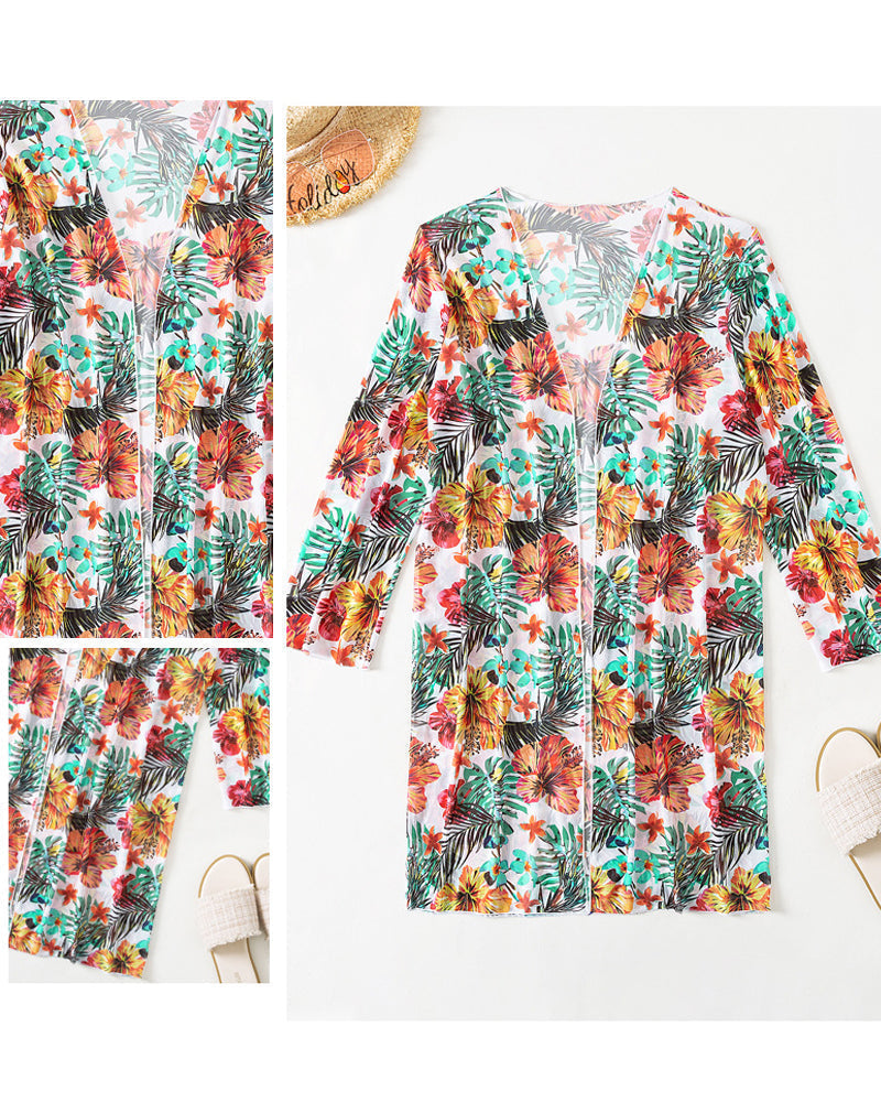 Floral Print Bikinis and Cover Up