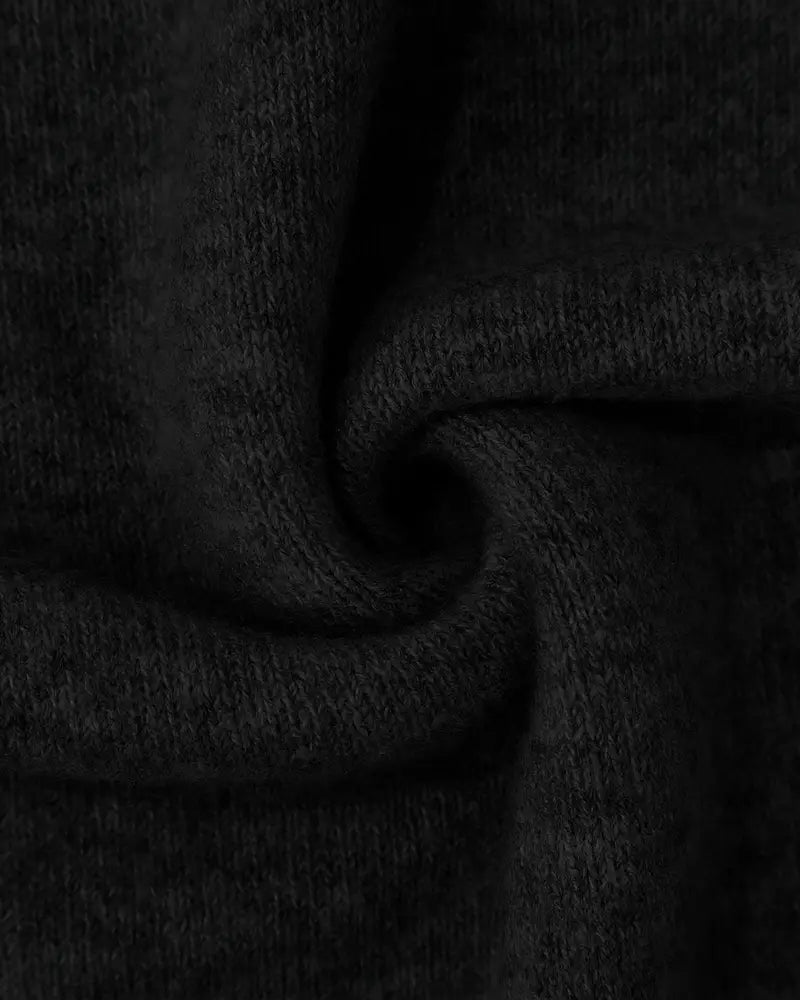 High Neck Patterned Contrast Sweater