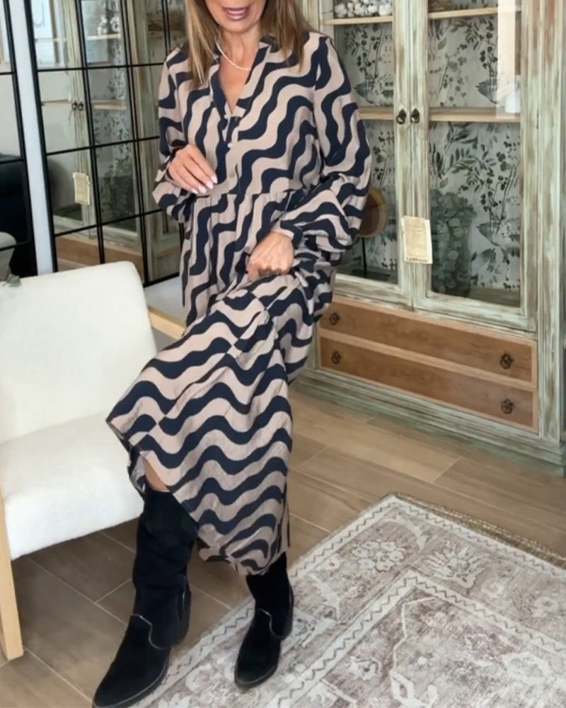 Printed Long Loose Dress