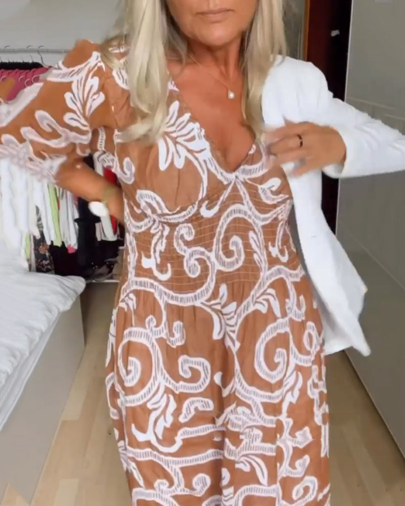 Casual A-Line Printed Dress