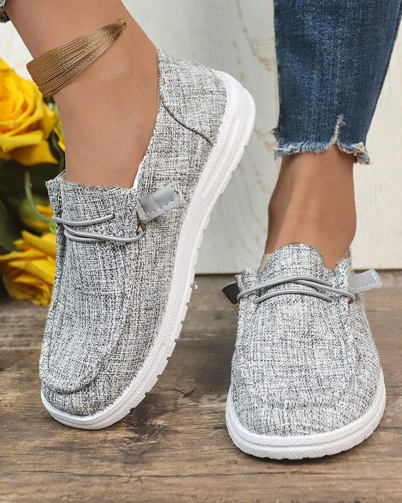 Casual solid color slip-on flats