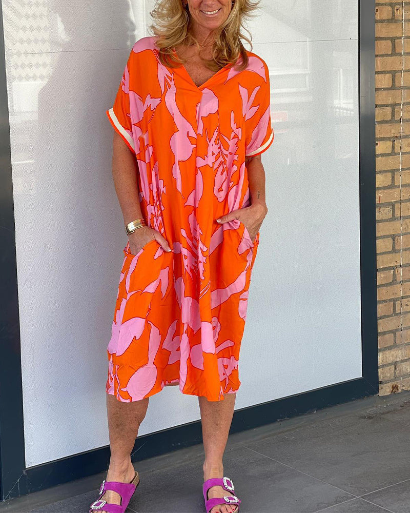 Casual loose printed dress