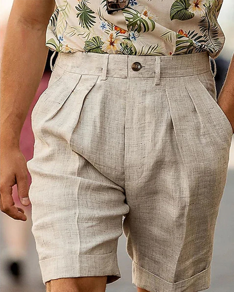 Solid color baggy shorts