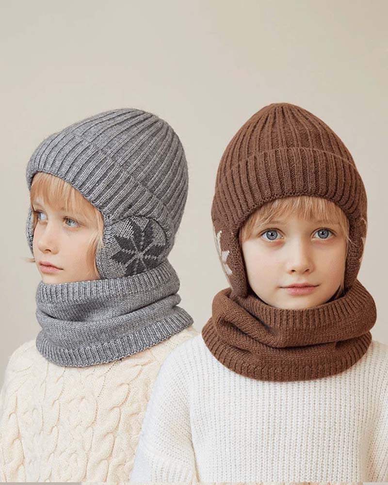 Winter beanie hat scarf sets warm knit hat