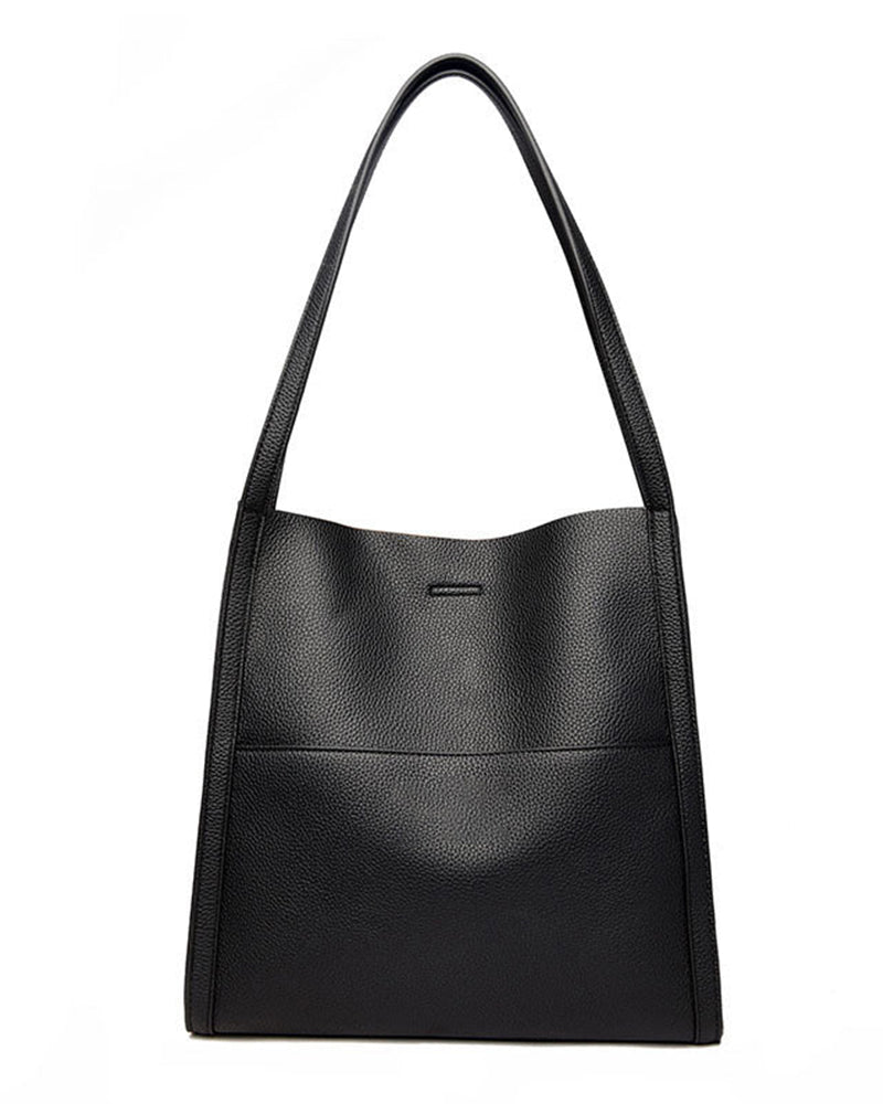 Solid color simple shoulder bag