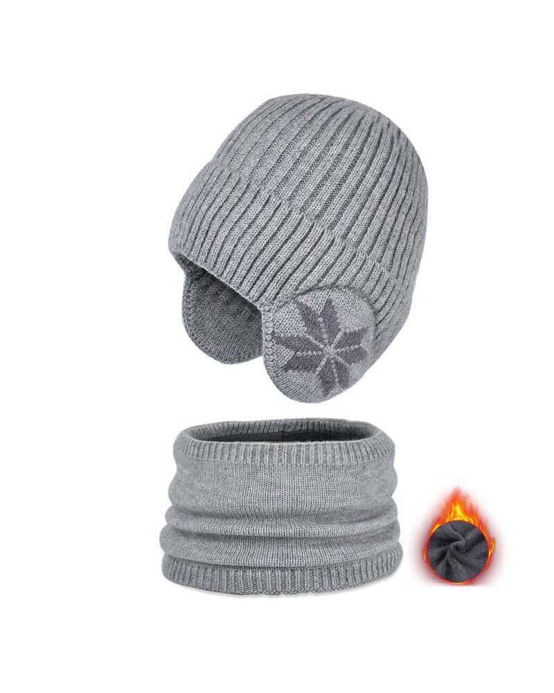 Winter beanie hat scarf sets warm knit hat