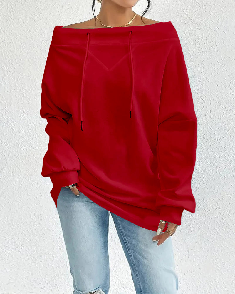 Fashion Solid Color Sweatshirt