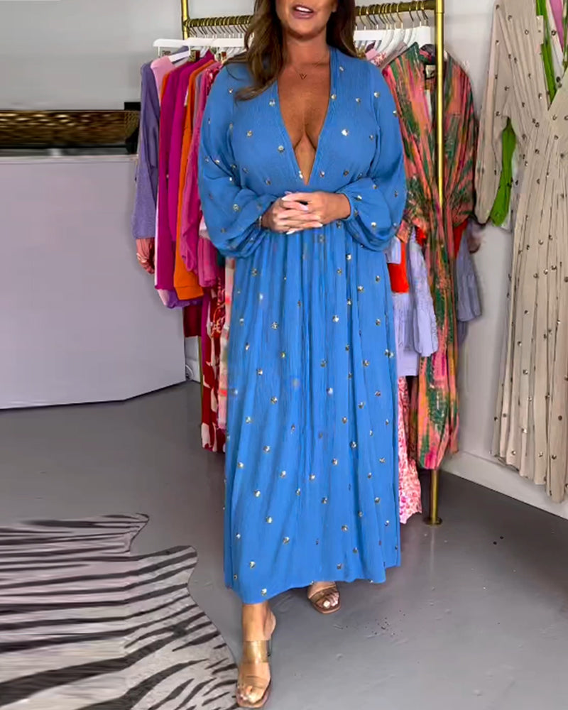 Sexy Deep V Neck Dress