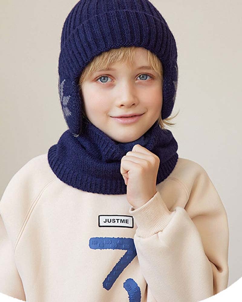 Winter beanie hat scarf sets warm knit hat