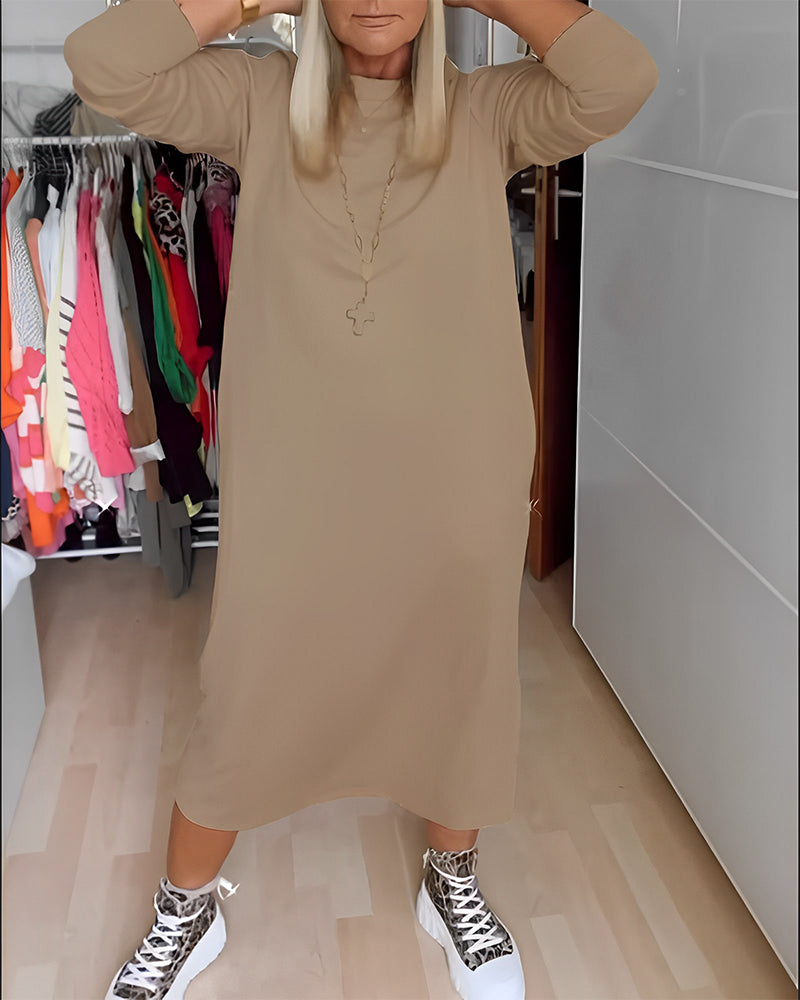 Casual round neck dress