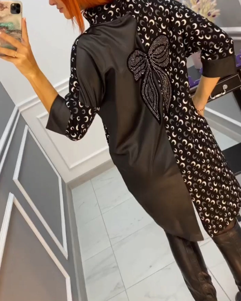 Casual butterfly printed dress