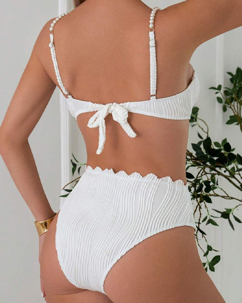 Pearl Suspender Sexy Bikini