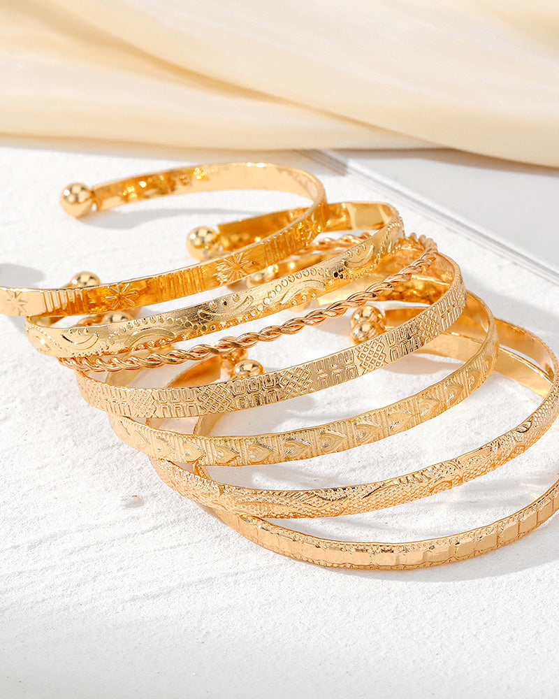 Hexagram bracelet 7-piece set