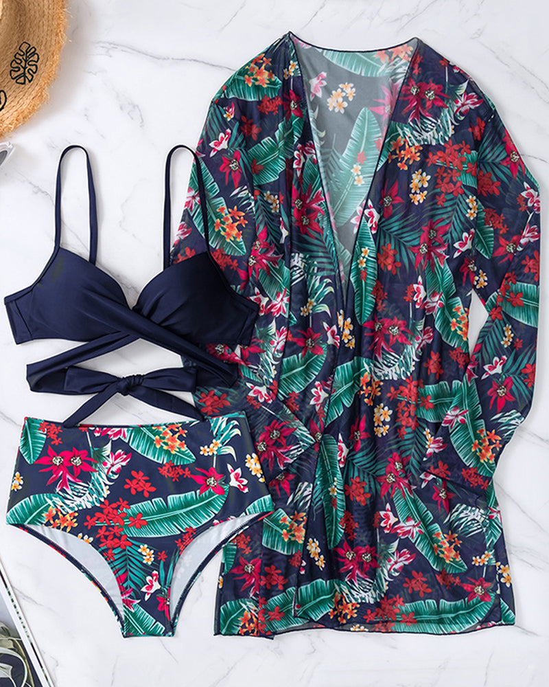Floral Print Bikinis and Cover Up