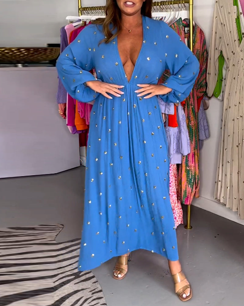 Sexy Deep V Neck Dress