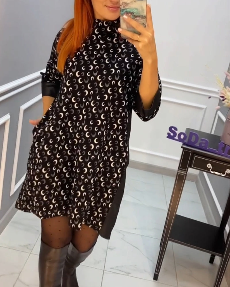 Casual butterfly printed dress