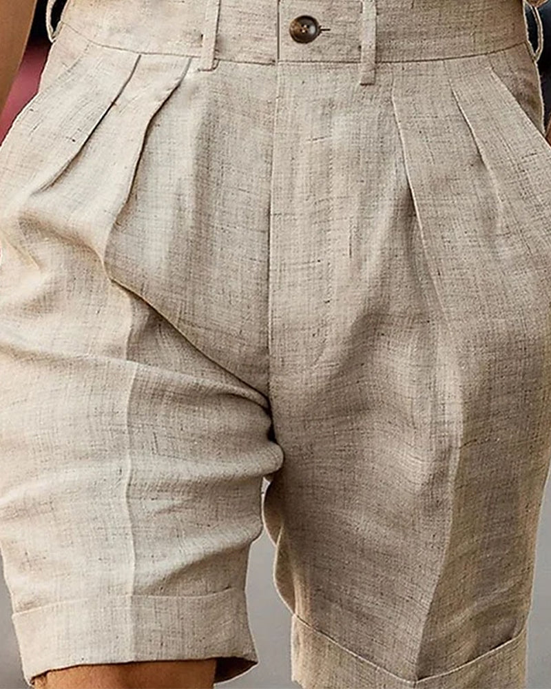 Solid color baggy shorts