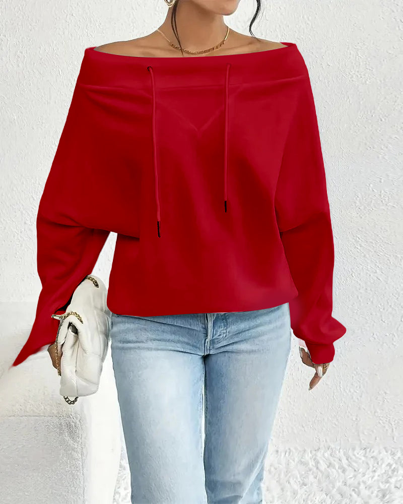 Fashion Solid Color Sweatshirt