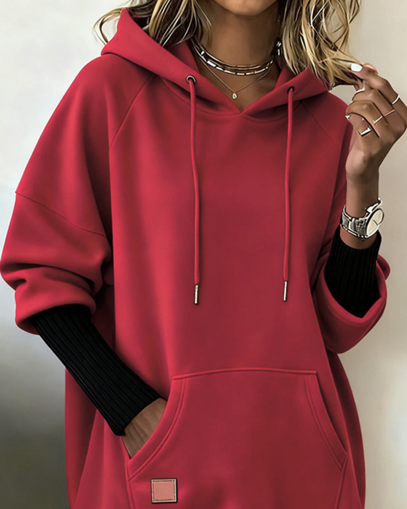 Loose Casual Hooded Sweatshirt