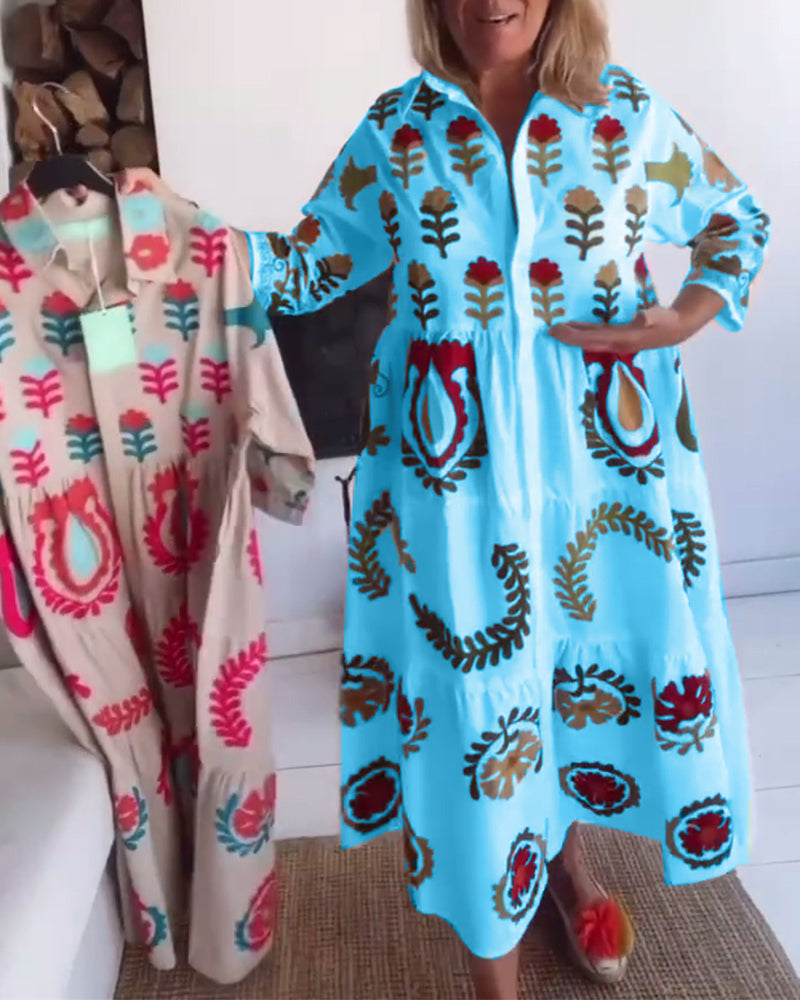 Floral Graphic Print Dress