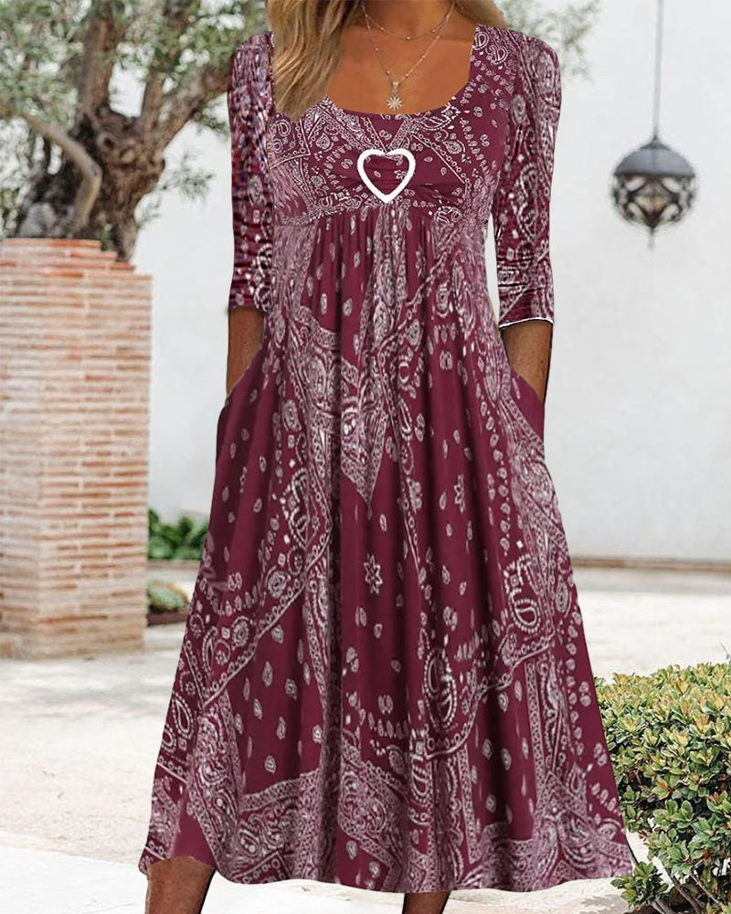 Printed sleeveless dress