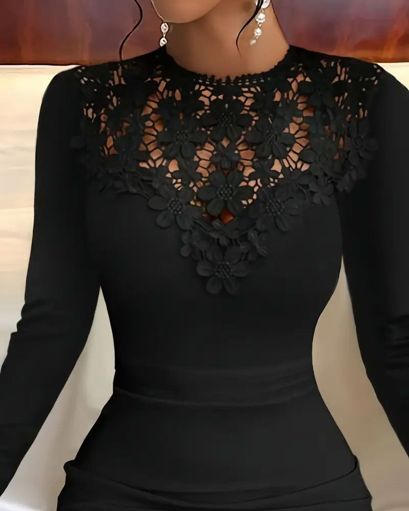 Patchwork Slim-Fit Bodycon Dress