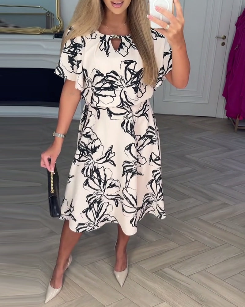 Casual Temperament Printed Dress