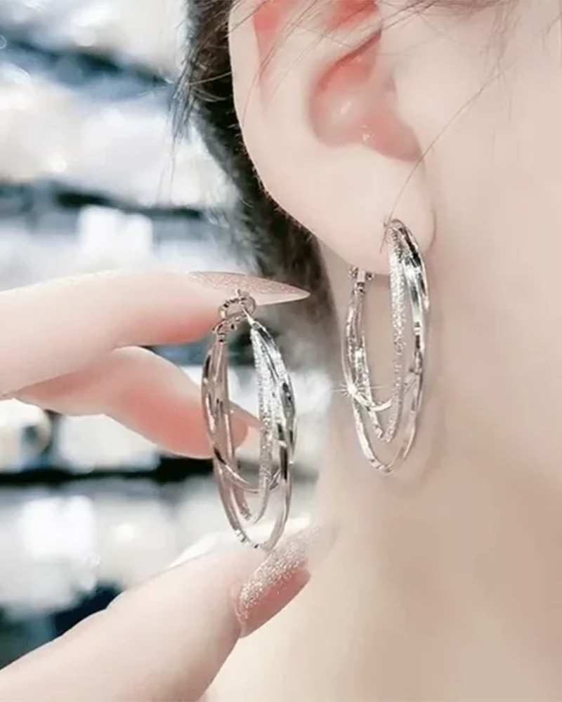 Multi-layer hoop earrings