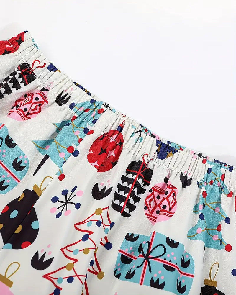 Printed casual home two-piece set