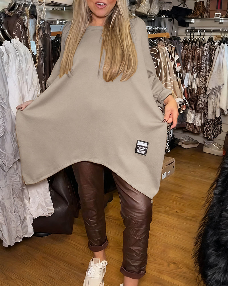 Round - neck Loose - fitting Sweatshirt