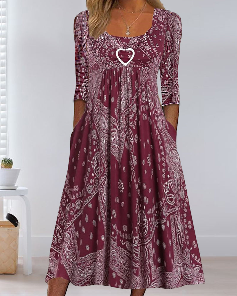 Printed sleeveless dress