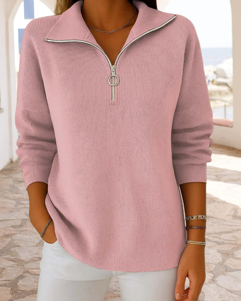 Half-zip Fashion Pullover Jumper