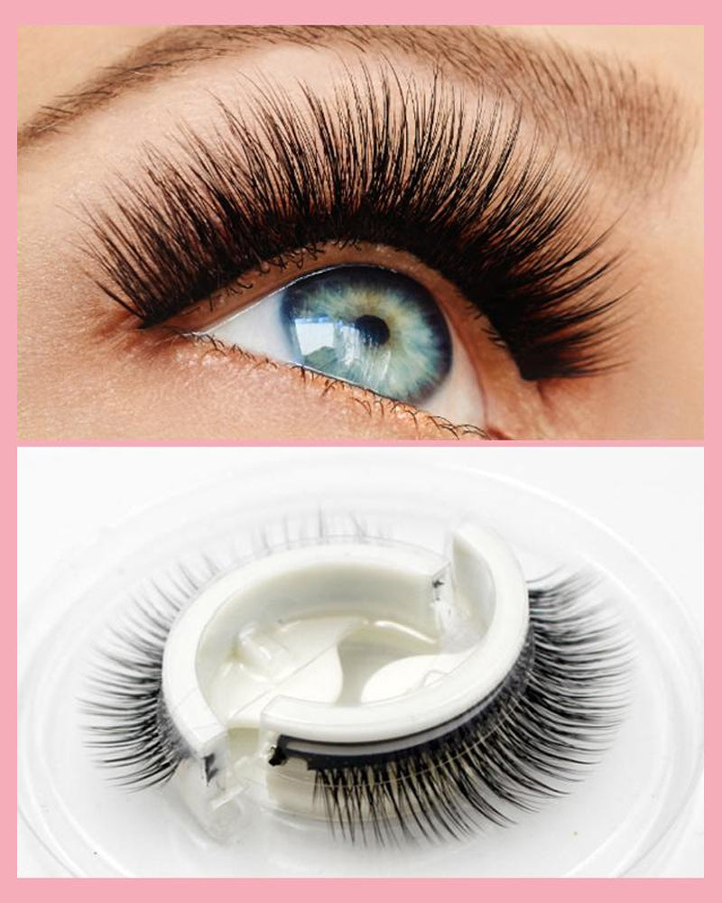 Reusable self-adhesive eyelashes