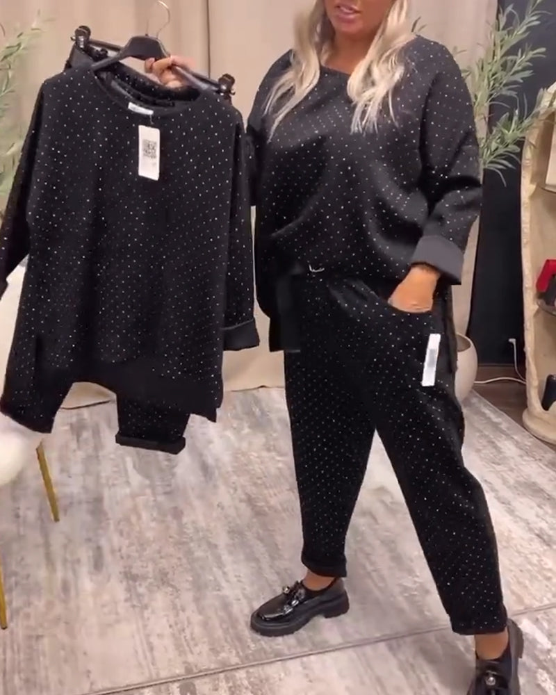 Round Neck Temperament Leisure Suit