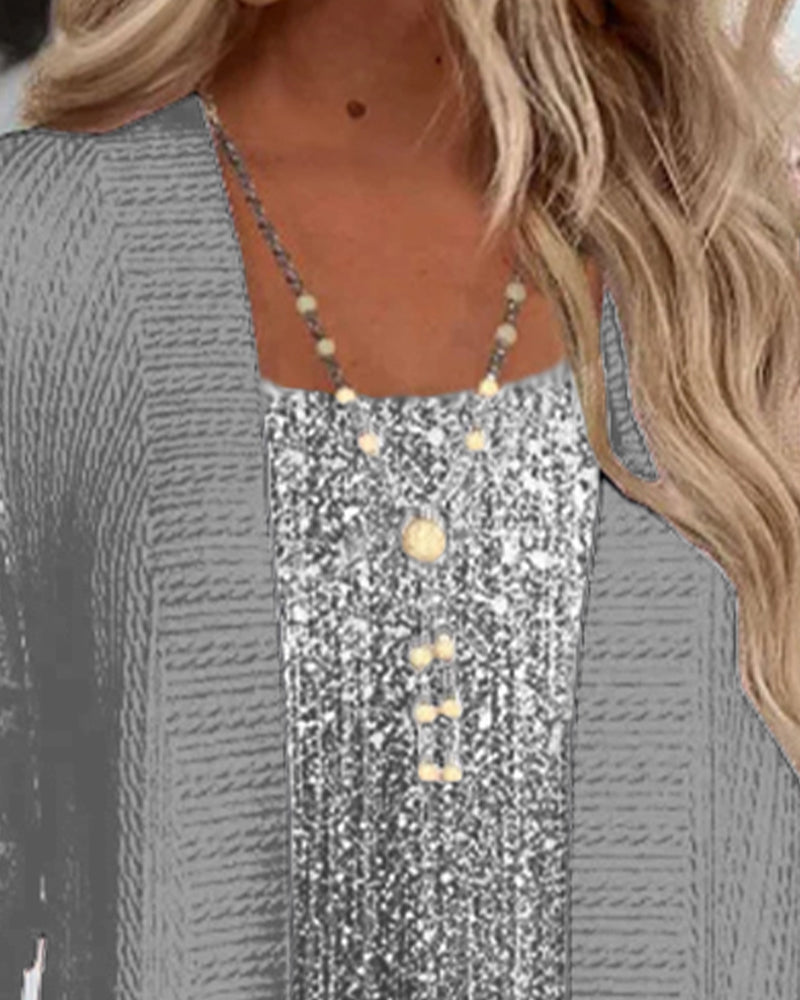 Fake Two-Piece Fashion Top