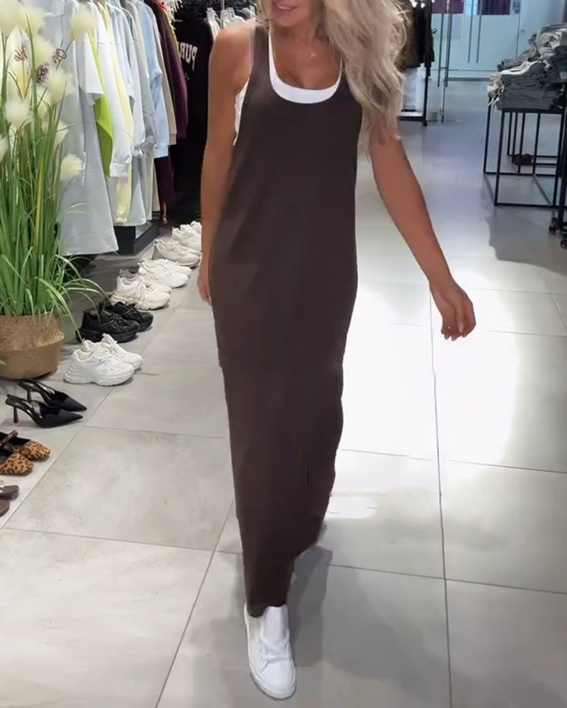 Slimming Suspender Casual Dress