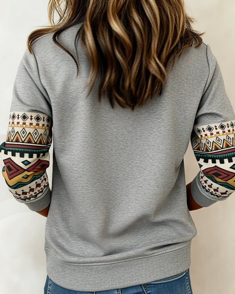 Half-Zip Retro Sweatshirt