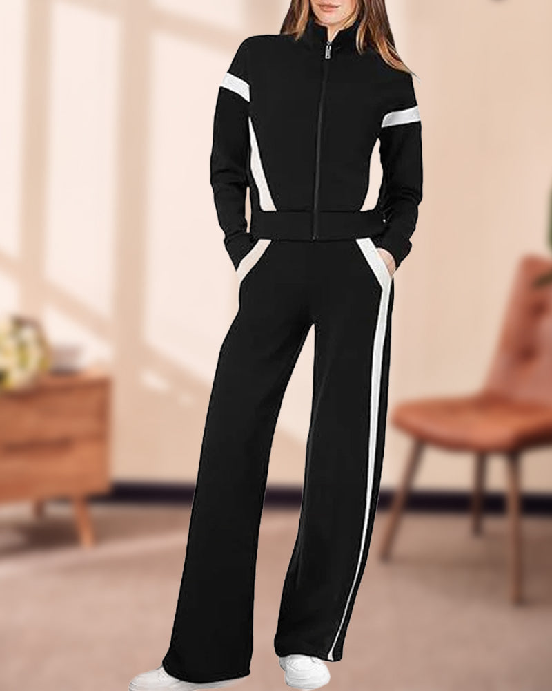 Sporty - Casual Style Two - Piece Set of Jacket and Pants