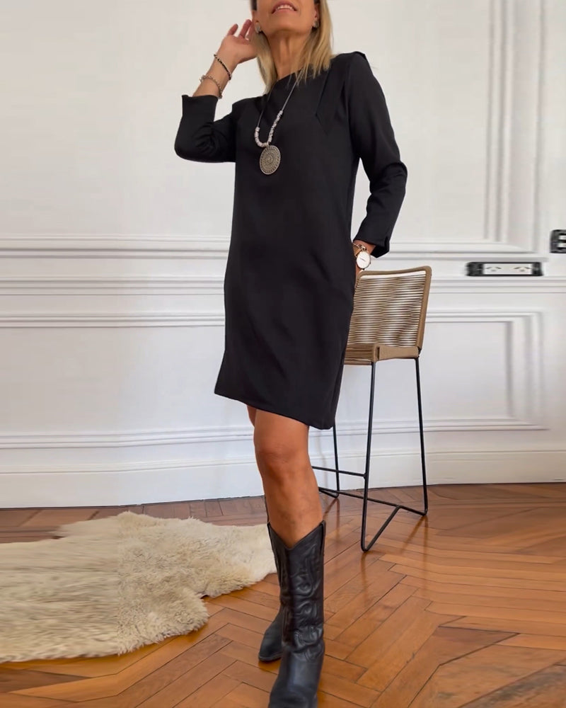 Elegant Shift dress with Long Sleeve