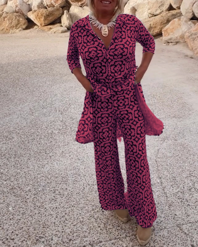 Vintage printed lapel button set